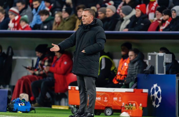 Brendan Rodgers at the Allianz Arena