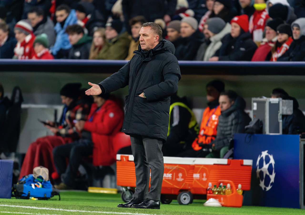 Brendan Rodgers at the Allianz Arena