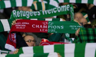 Celtic supporters at Celtic v Bayern Munich match in 2017