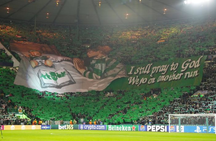 Celtic fans tifo