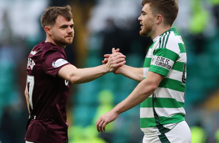 Alan Forrest of Hearts and James Forrest of Celtic