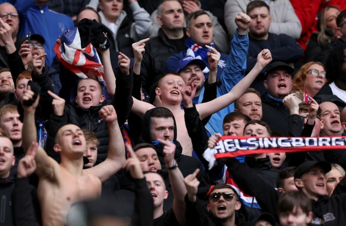 theRangers fans at Celtic Park