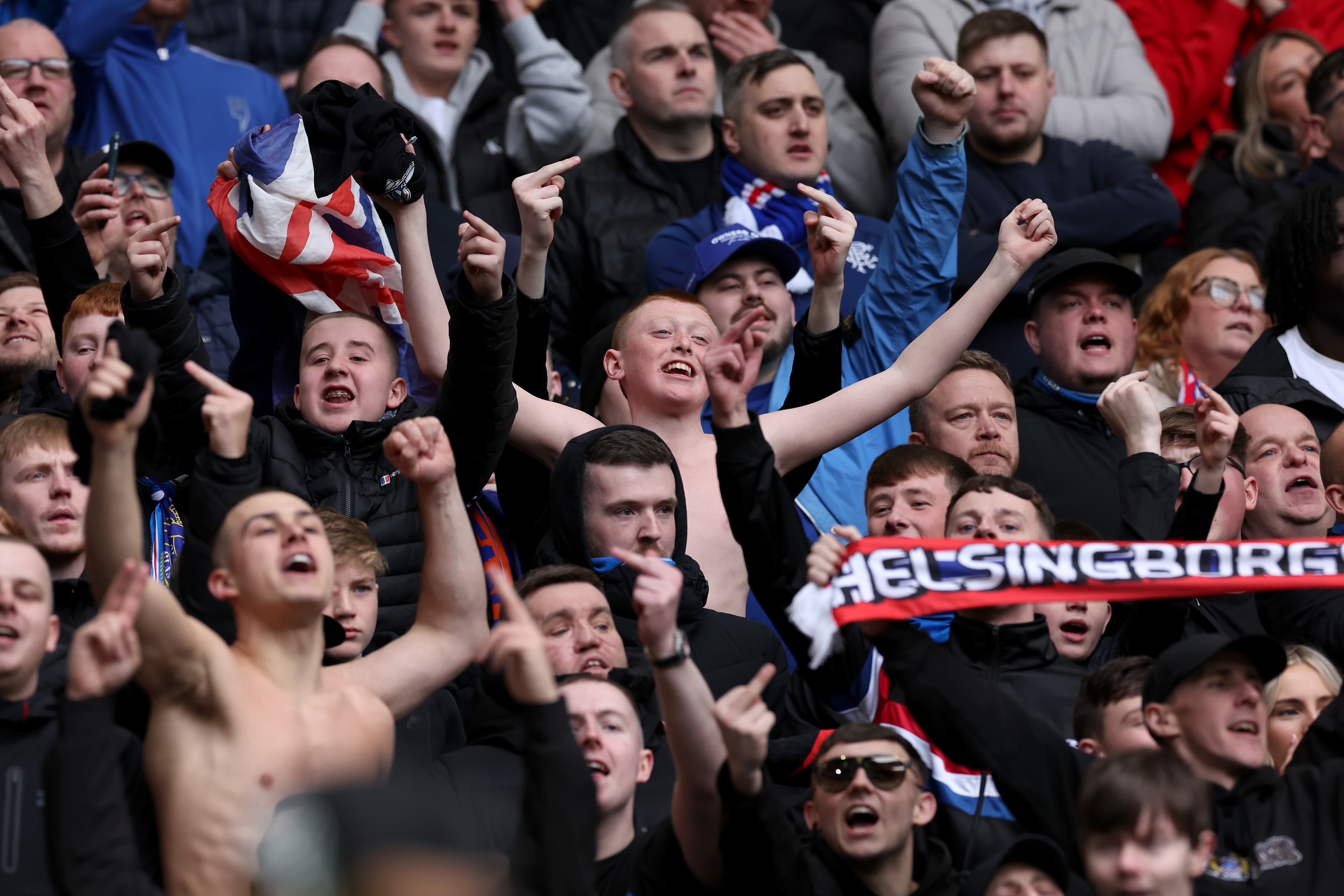 theRangers fans at Celtic Park