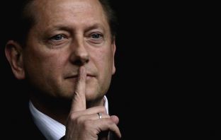 Vladimir Romanov sits in the stand at Celtic Park