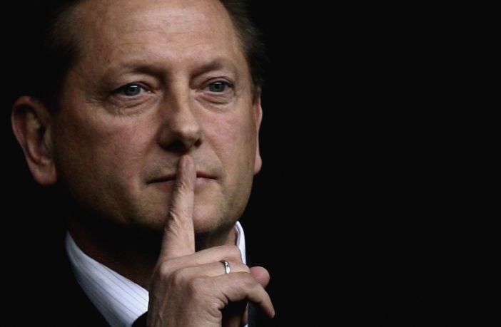 Vladimir Romanov sits in the stand at Celtic Park