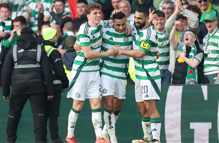 Adam Idah of Celtic celebrates