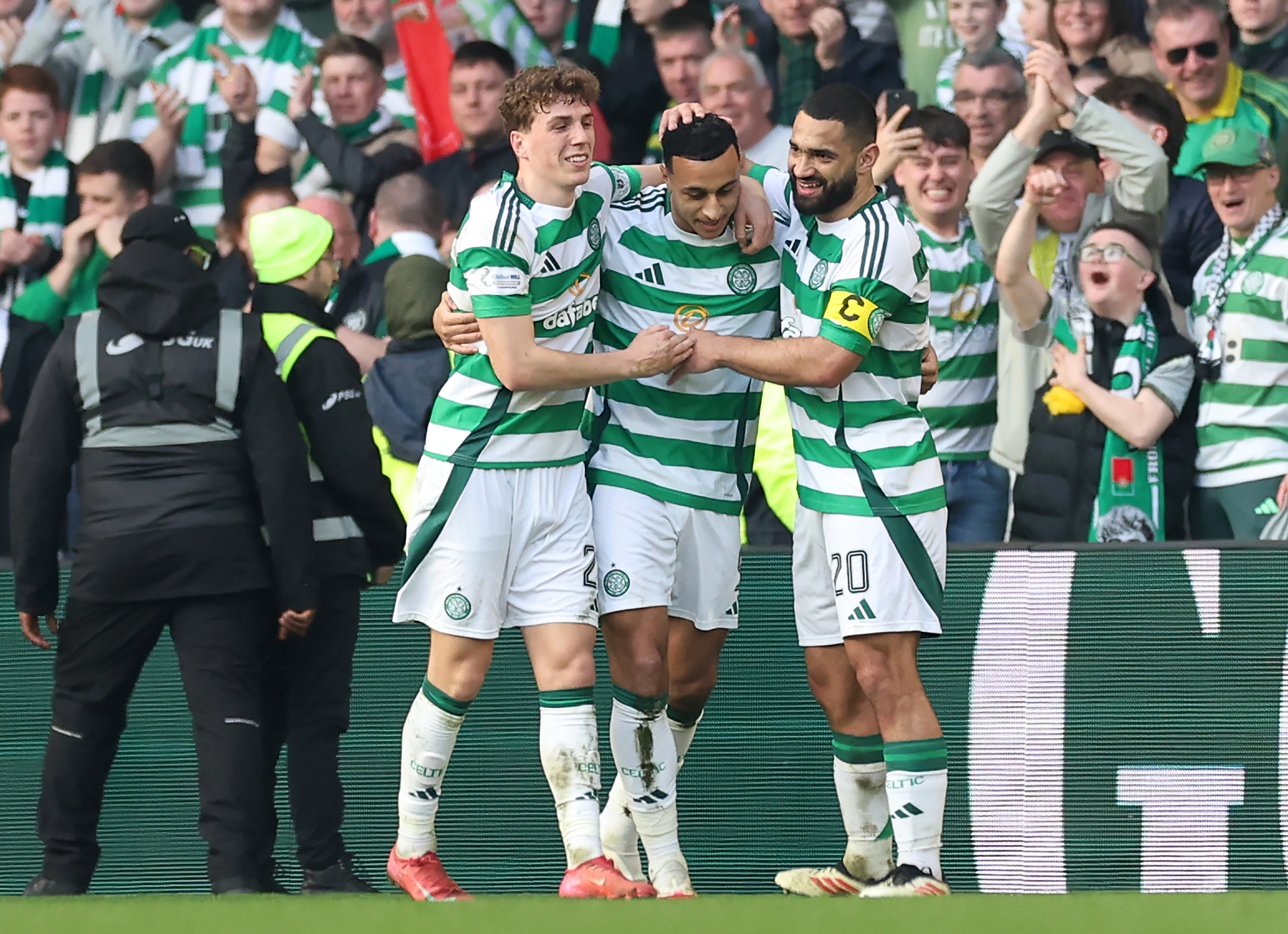 Adam Idah of Celtic celebrates