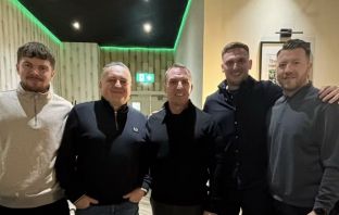 Swansea City coaches at Lennoxtown