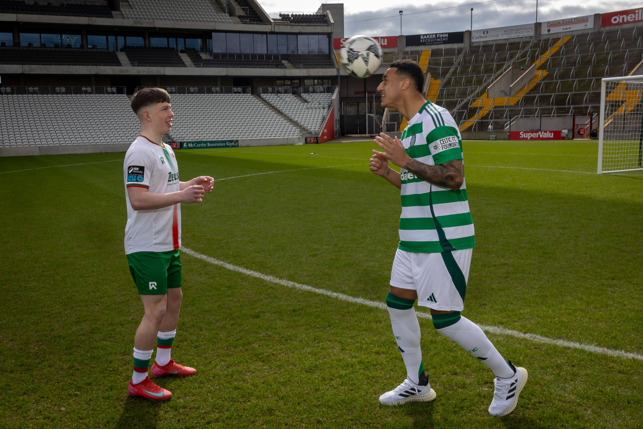 Cork hurler Rob Downey and Celtic FC player Adam Idah