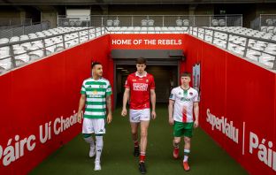 Celtic FC player Adam Idah, Cork hurler Rob Downey and Cork City™s Cathal O™Sullivan.