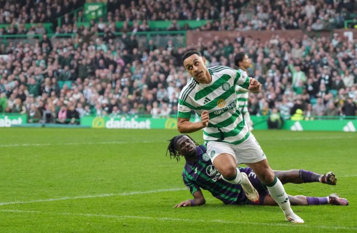 Adam Idah celebrates