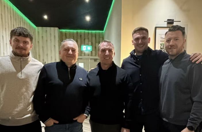 Swansea City coaches at Lennoxtown