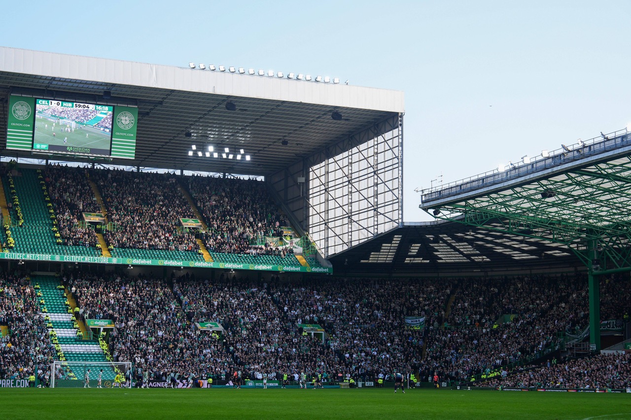 The away end at Celtic Park