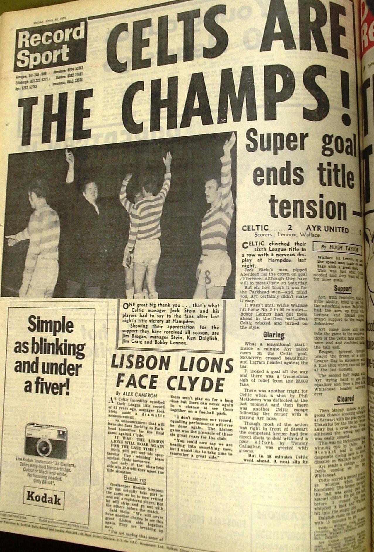 Celtic Champions in 1971