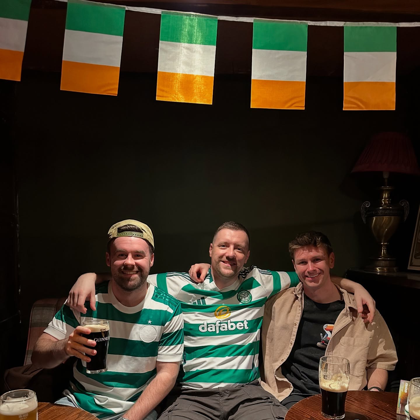 Celtic supporters at James Connolly Pub on Eden Quay, Dublin