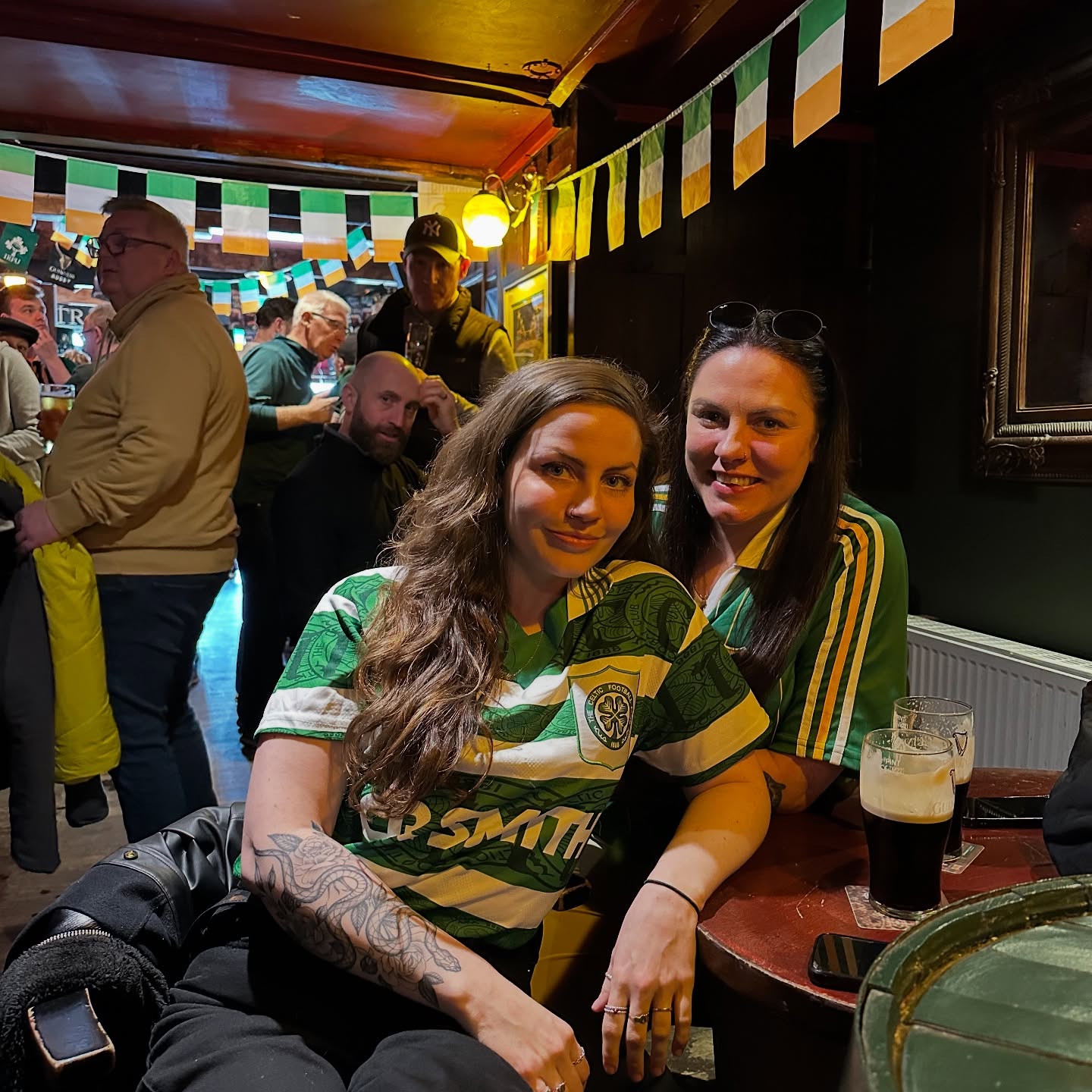 Celtic supporters at James Connolly Pub on Eden Quay, Dublin