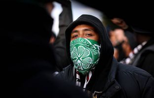 PSG fans with Celtic colours