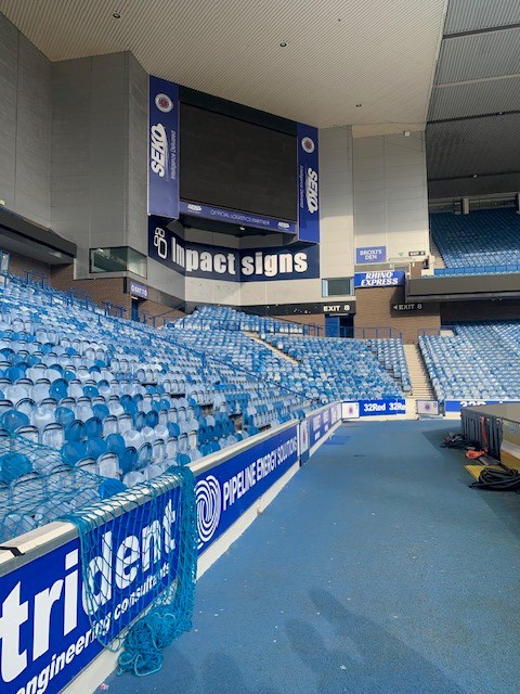 The Celtic end at Ibrox