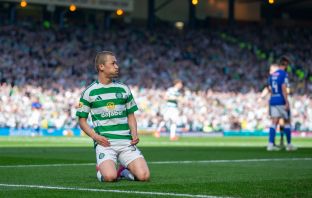 Daizen Maeda celebrates