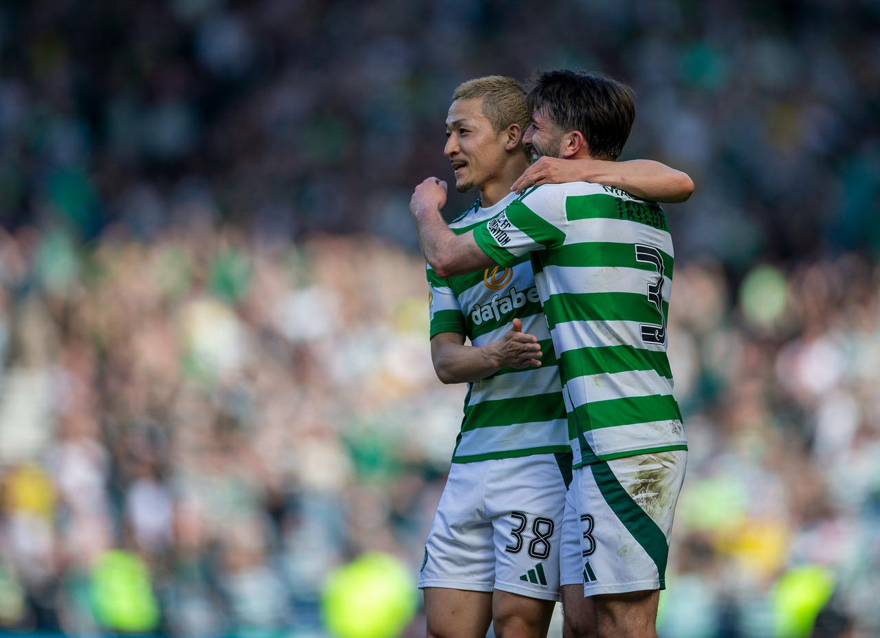 Daizen Maeda celebrates 