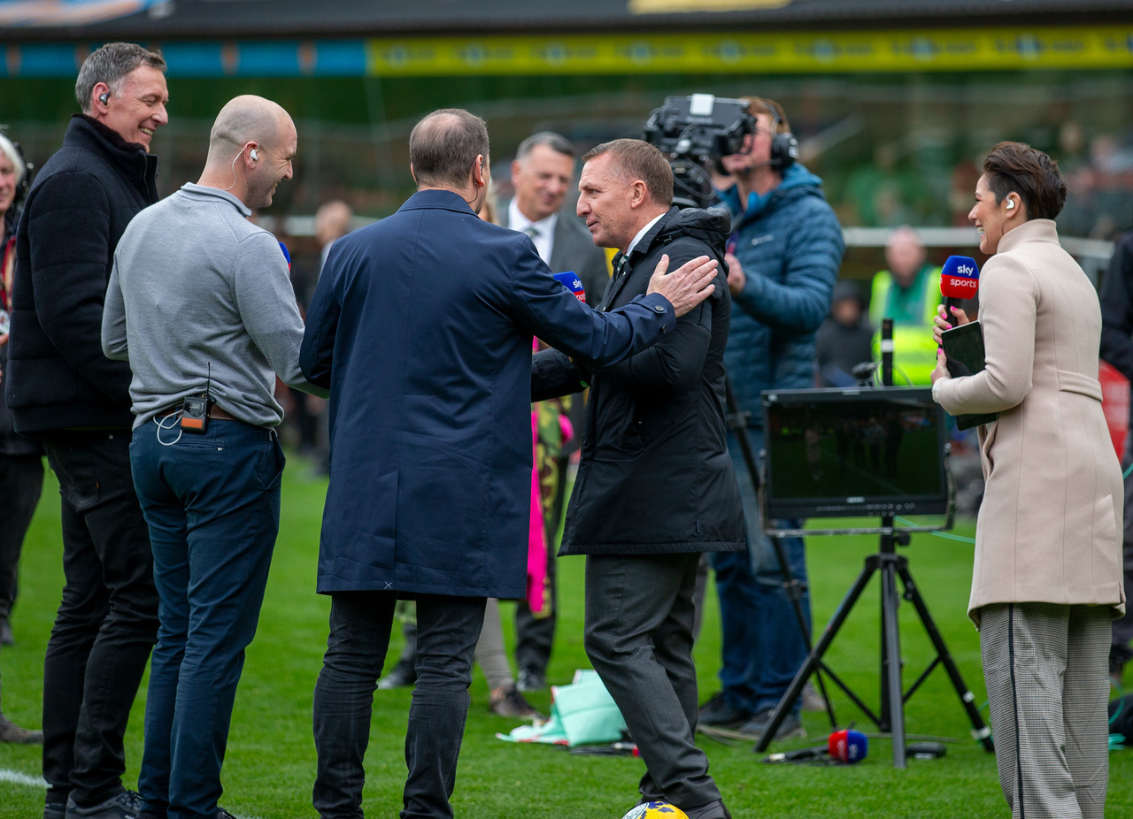 Brendan Rodgers talking to Sky Sports.