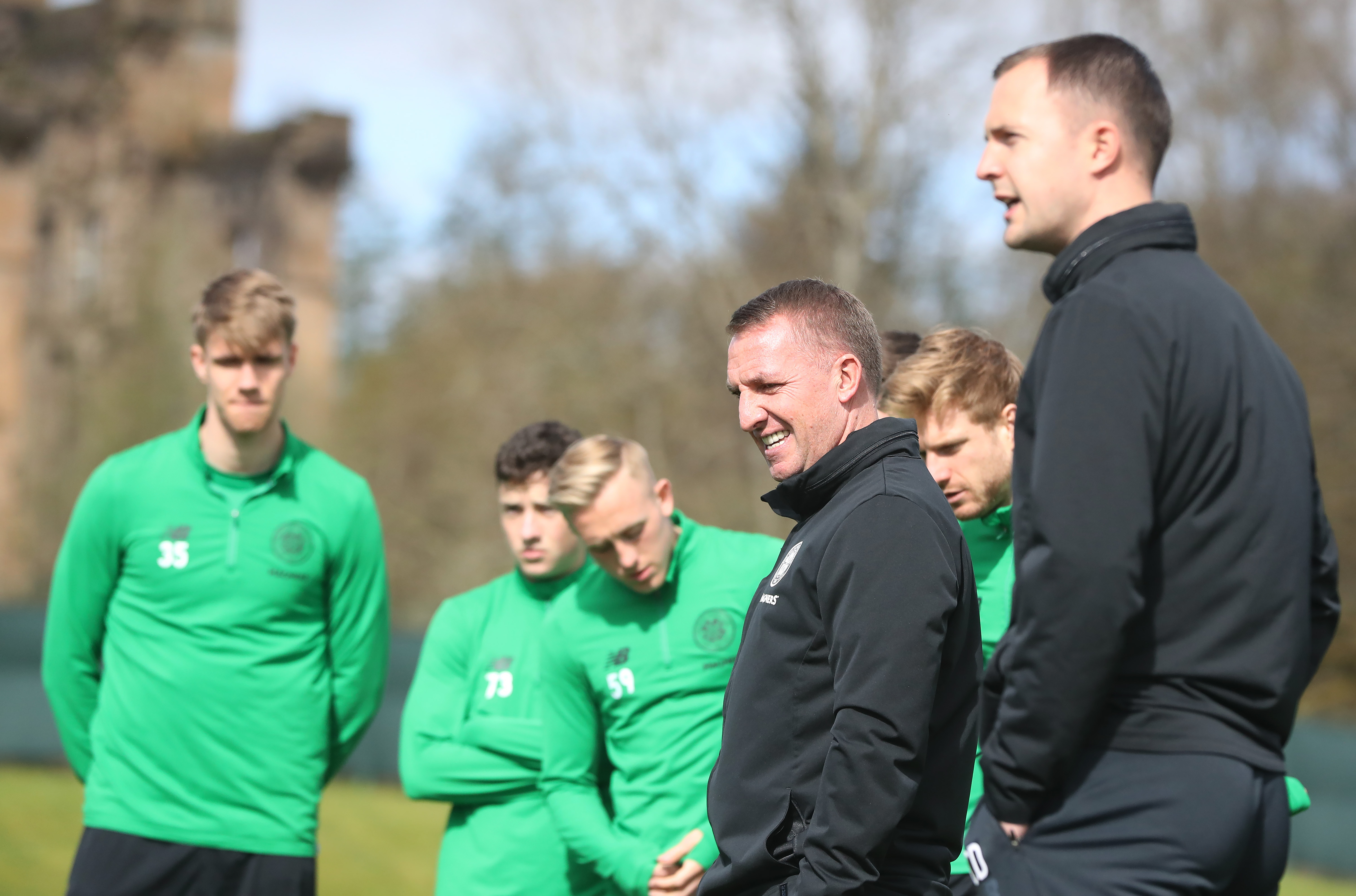 Celtic manager Brendan Rodgers and Assistant Manager Chris Davies