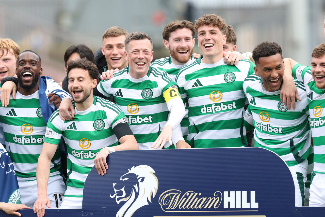 Celtic players celebrate