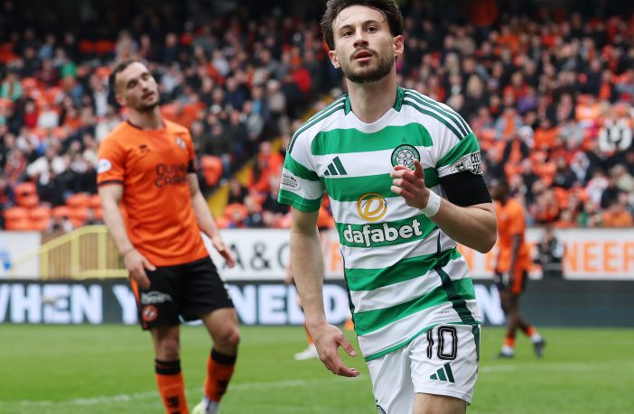 Nicolas Kühn of Celtic celebrates
