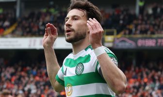 Nicolas Kühn of Celtic celebrates