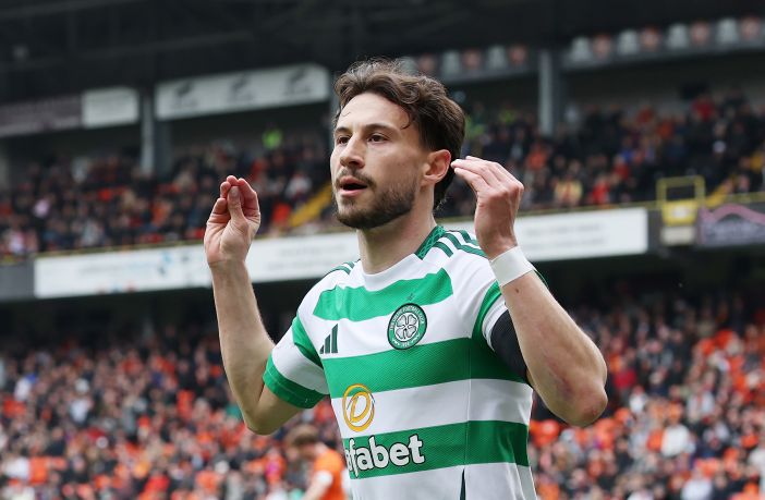 Nicolas Kühn of Celtic celebrates