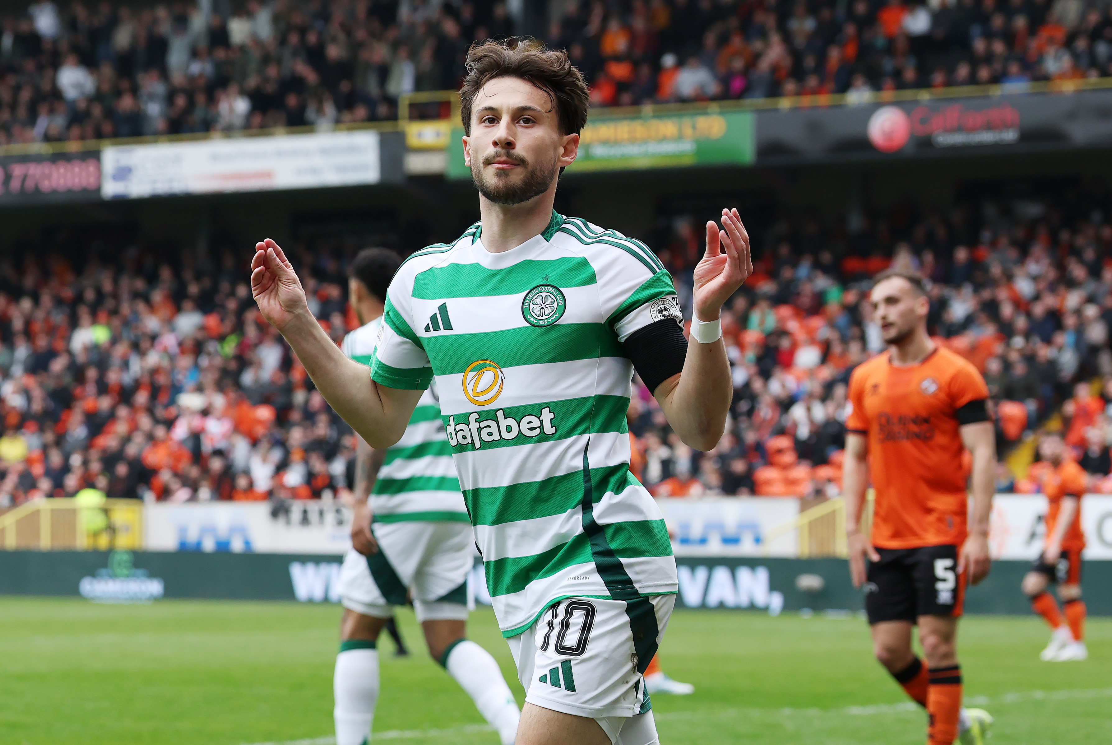 Nicolas Kühn of Celtic celebrates