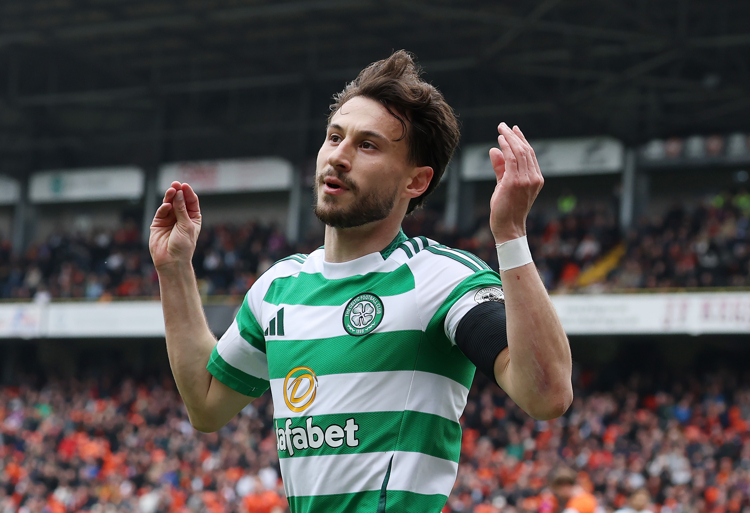 Nicolas Kühn of Celtic celebrates
