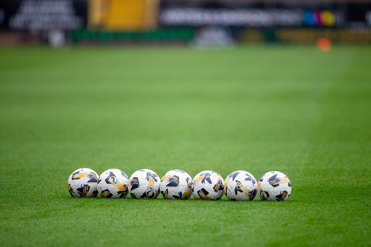 Match balls on the pitch