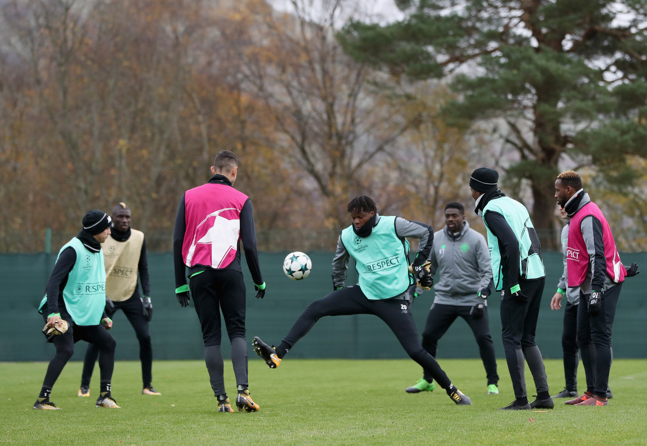 Dedryck Boyata of Celtic trains