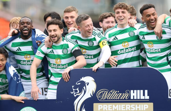 Celtic players celebrate