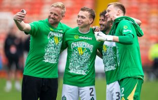 Kasper Schmeichel celebrates.