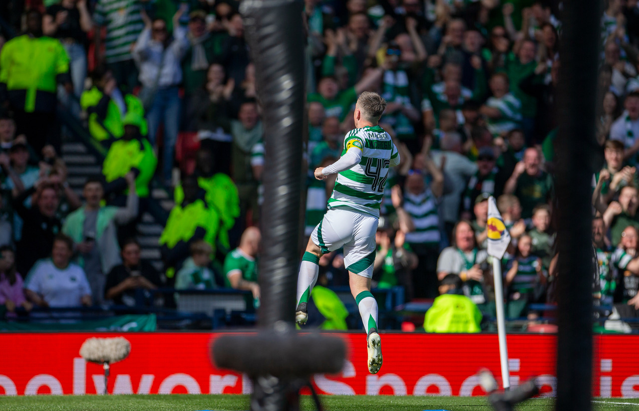 Callum McGregor celebrates