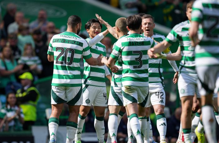 Reo Hatate celebrates