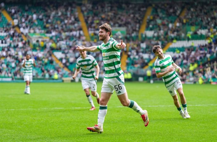 Anthony Ralston celebrates