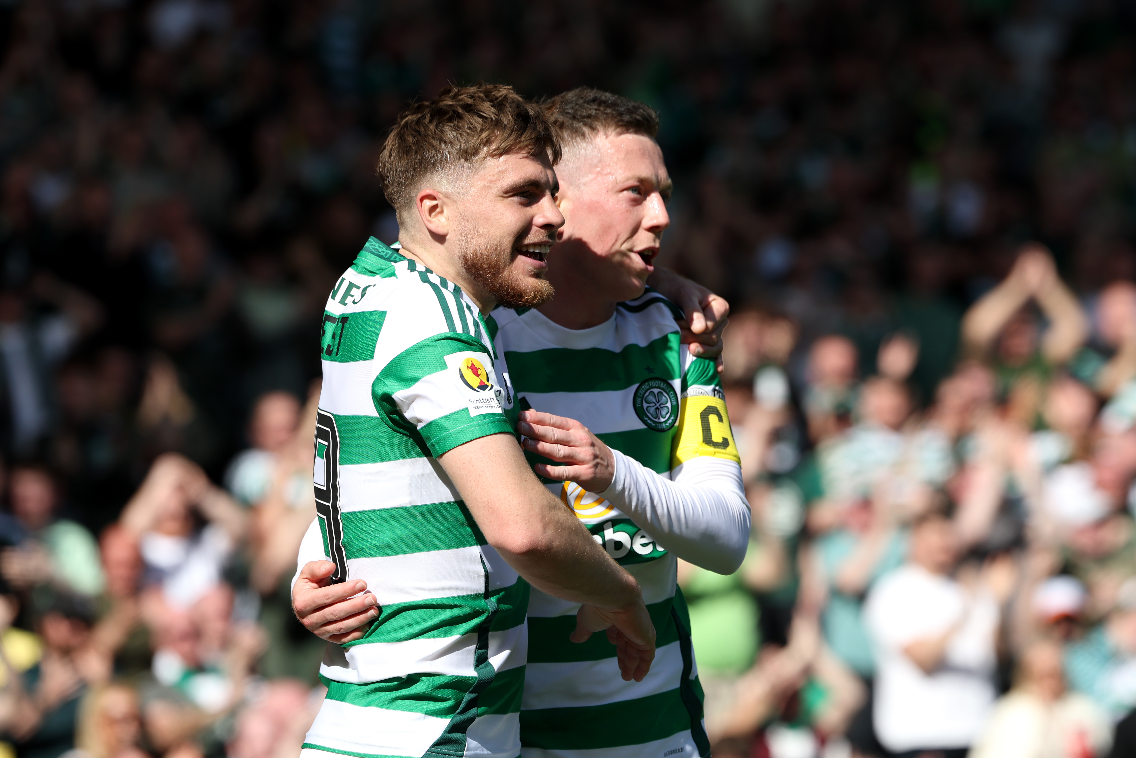 James Forrest with Callum McGregor