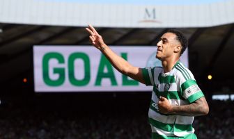 Adam Idah of Celtic celebrates