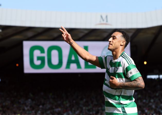 Adam Idah of Celtic celebrates