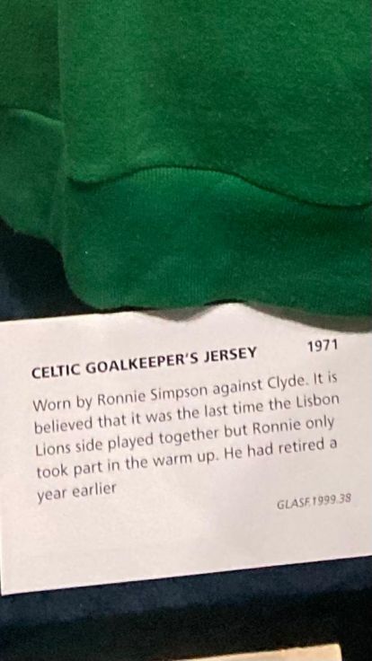 Ronnie Simpson's jersey