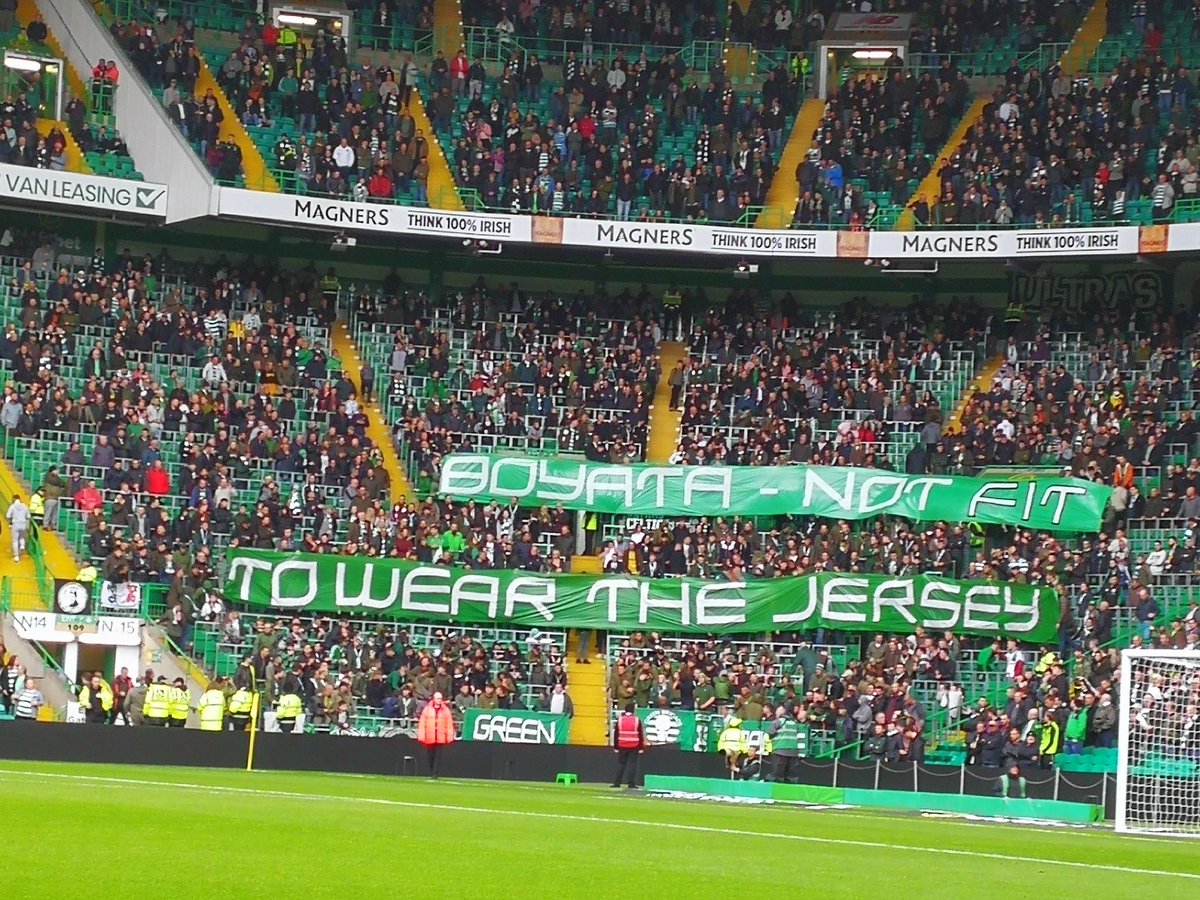 Green Brigade's Boyata banner