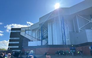 Celtic fans outside Ibrox