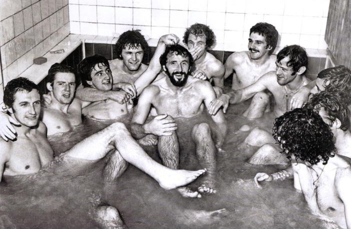 The 1979 Champions take a bath