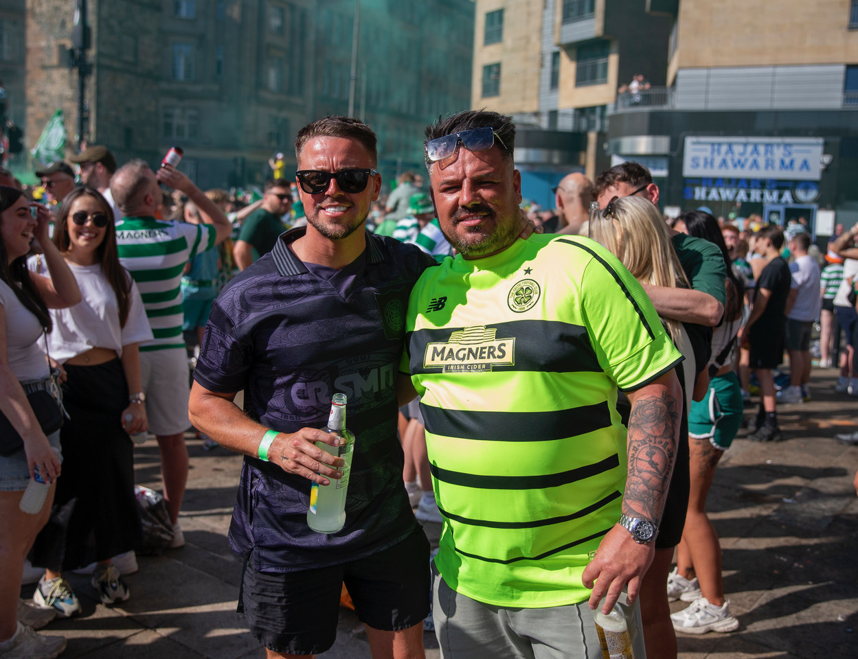 Celtic fans celebrate