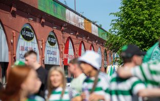 Celtic fans celebrate
