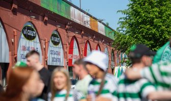 Celtic fans celebrate