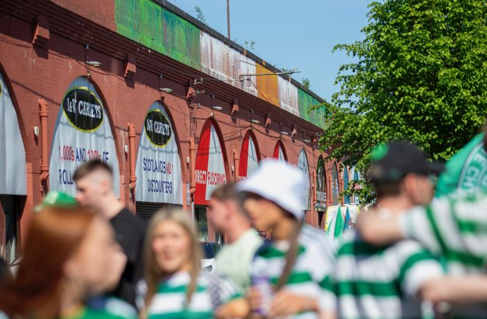 Celtic fans celebrate